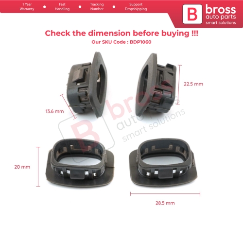 Door Inside Locking Rod Knob Button Housing Gray 136253 90308593 For Opel Vectra A Astra F