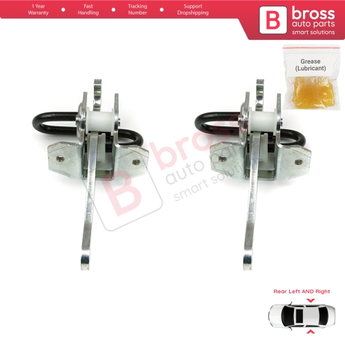 2 Pieces Rear Door Hinge Brake Stop Check Strap Limiter for BMW 3 Series E36 1990-1999 51228165009 
