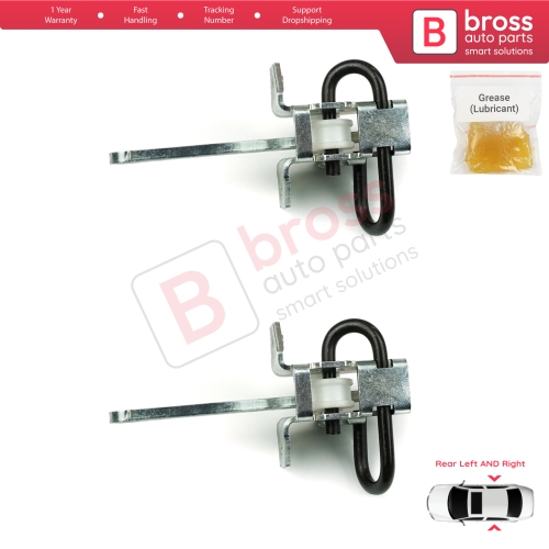 2 Pieces Rear Door Hinge Brake Stop Check Strap Limiter for BMW 3 Series E36 1990-1999 51228165009 