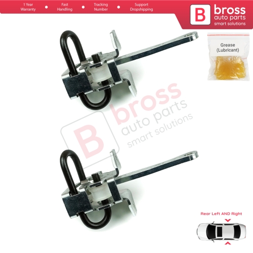 2 Pieces Rear Door Hinge Brake Stop Check Strap Limiter for BMW 3 Series E36 1990-1999 51228165009 