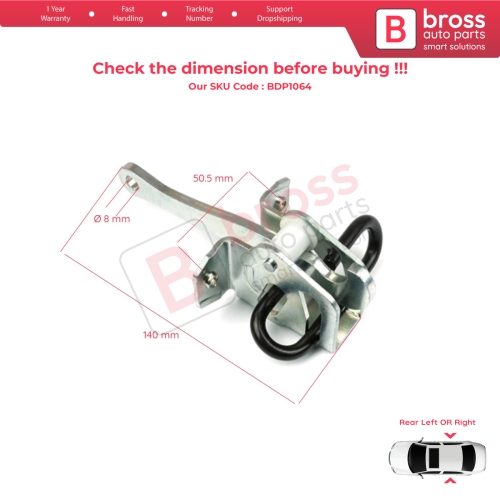 2 Pieces Rear Door Hinge Brake Stop Check Strap Limiter for BMW 3 Series E36 1990-1999 51228165009 
