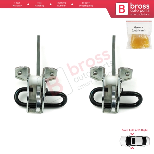 2 Pieces Front Door Hinge Brake Stop Check Strap Limiter for BMW 5 Series E34 7 Series E32 51218155698