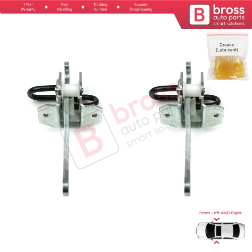 2 Pieces Front Door Hinge Brake Stop Check Strap Limiter for BMW 5 Series E34 7 Series E32 51218155698