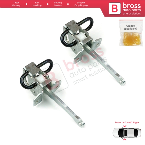 2 Pieces Front Door Hinge Brake Stop Check Strap Limiter for BMW 5 Series E34 7 Series E32 51218155698