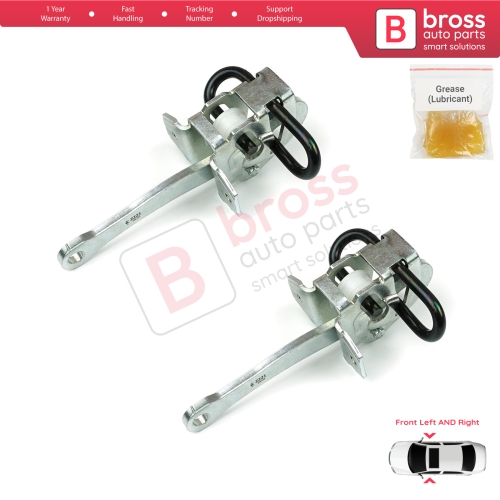 2 Pieces Front Door Hinge Brake Stop Check Strap Limiter for BMW 5 Series E34 7 Series E32 51218155698