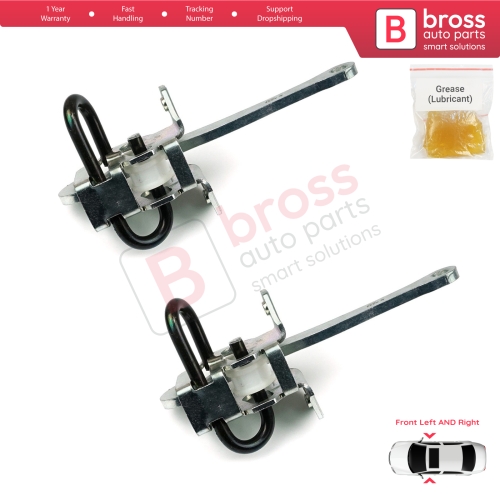 2 Pieces Front Door Hinge Brake Stop Check Strap Limiter for BMW 5 Series E34 7 Series E32 51218155698