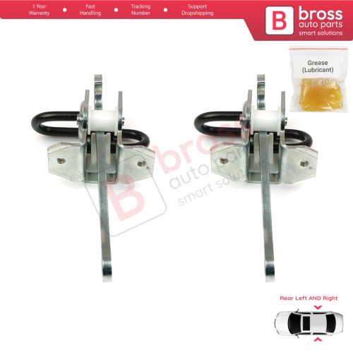 2 Pieces Rear Door Hinge Brake Stop Check Strap Limiter for BMW 5 Series E34 7 Series E32 51228168090  