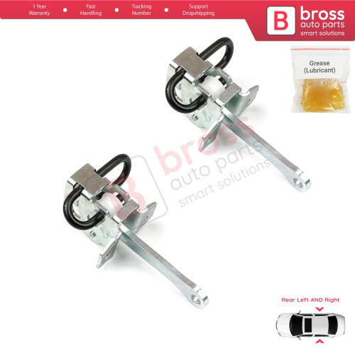 2 Pieces Rear Door Hinge Brake Stop Check Strap Limiter for BMW 5 Series E34 7 Series E32 51228168090  