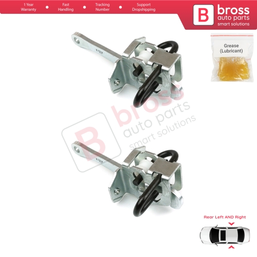 2 Pieces Rear Door Hinge Brake Stop Check Strap Limiter for BMW 5 Series E34 7 Series E32 51228168090  