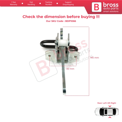 Rear Door Hinge Brake Stop Check Strap Limiter 51228168090 for BMW 5 Series E34 7 Series E32 