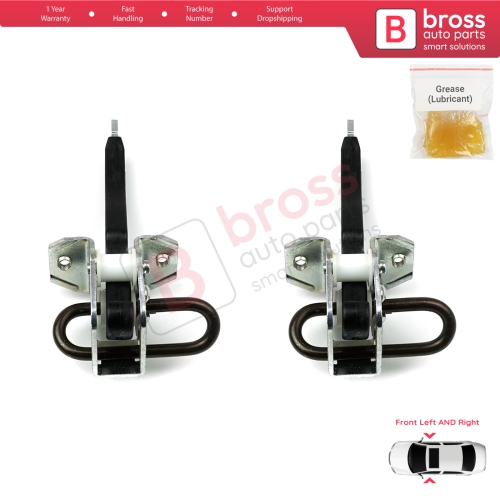 2 Pieces Front Door Hinge Brake Stop Check Strap Limiter for BMW 5 Series E39 1995-2004 4/5 Door 51218193447