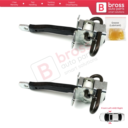 2 Pieces Front Door Hinge Brake Stop Check Strap Limiter for BMW 5 Series E39 1995-2004 4/5 Door 51218193447