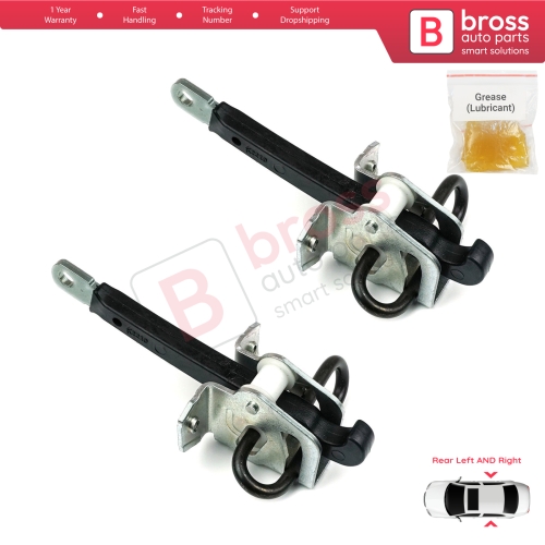 2 Pieces Rear Door Hinge Brake Stop Check Strap Limiter for BMW 5 Series E39 1995-2004 4/5 Door 51228193448 