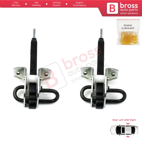 2 Pieces Rear Door Hinge Brake Stop Check Strap Limiter for BMW 5 Series E39 1995-2004 4/5 Door 51228193448 