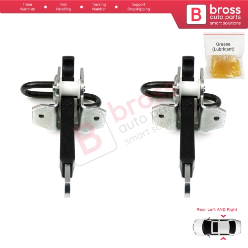 2 Pieces Rear Door Hinge Brake Stop Check Strap Limiter for BMW 5 Series E39 1995-2004 4/5 Door 51228193448 