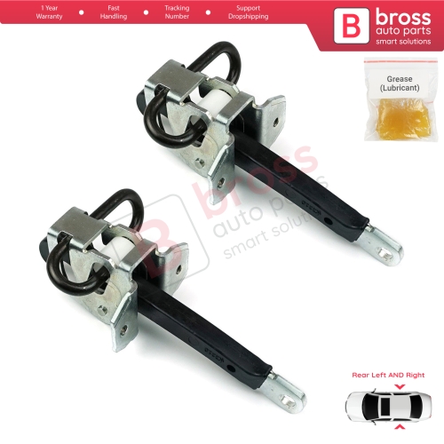 2 Pieces Rear Door Hinge Brake Stop Check Strap Limiter for BMW 5 Series E39 1995-2004 4/5 Door 51228193448 