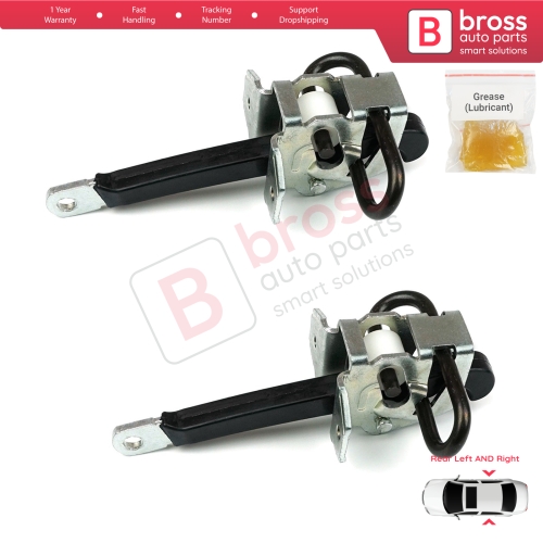 2 Pieces Rear Door Hinge Brake Stop Check Strap Limiter for BMW 5 Series E39 1995-2004 4/5 Door 51228193448 