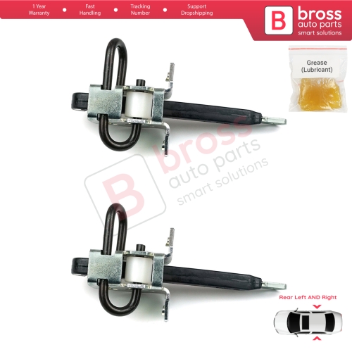 2 Pieces Rear Door Hinge Brake Stop Check Strap Limiter for BMW 5 Series E39 1995-2004 4/5 Door 51228193448 
