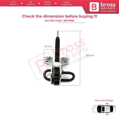 2 Pieces Rear Door Hinge Brake Stop Check Strap Limiter for BMW 5 Series E39 1995-2004 4/5 Door 51228193448 