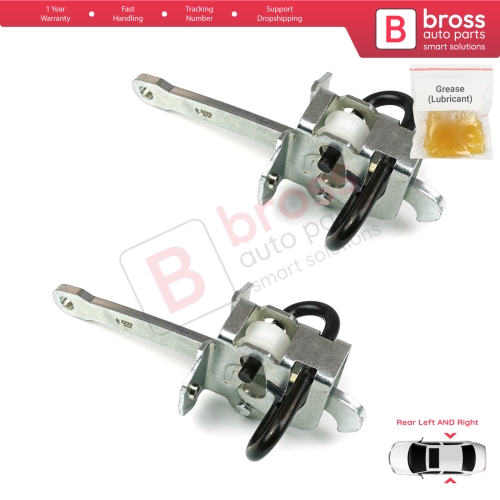 2 Pieces Rear Door Hinge Brake Stop Check Strap Limiter for BMW 5 Series E39 1995-2004 4/5-Door 51218159256 