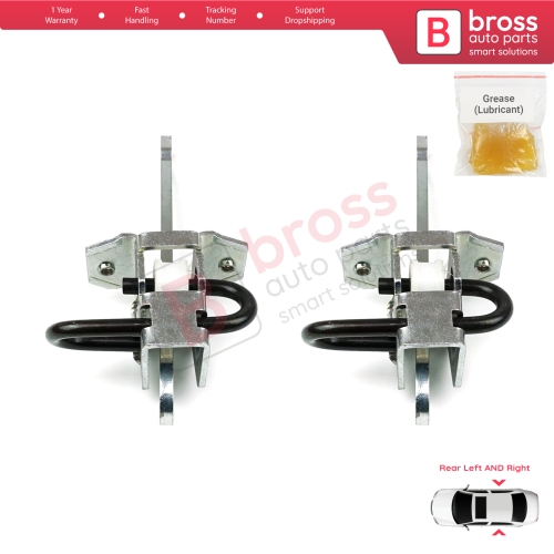 2 Pieces Rear Door Hinge Brake Stop Check Strap Limiter for BMW 5 Series E39 1995-2004 4/5-Door 51218159256 
