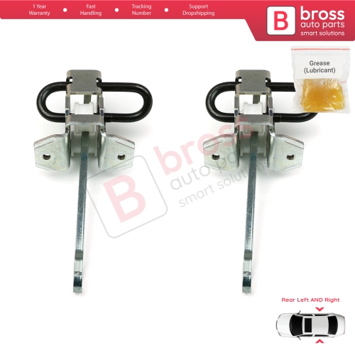 2 Pieces Rear Door Hinge Brake Stop Check Strap Limiter for BMW 5 Series E39 1995-2004 4/5-Door 51218159256 