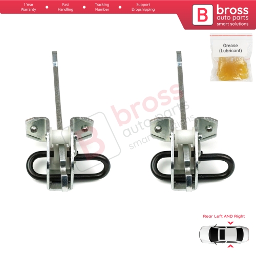 2 Pieces Rear Door Hinge Brake Stop Check Strap Limiter for BMW 5 Series E39 1995-2004 4/5-Door 51218159256 