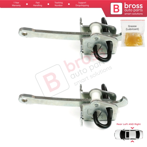 2 Pieces Rear Door Hinge Brake Stop Check Strap Limiter for BMW 5 Series E39 1995-2004 4/5-Door 51218159256 