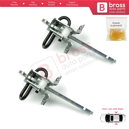 2 Pieces Rear Door Hinge Brake Stop Check Strap Limiter for BMW 5 Series E39 1995-2004 4/5-Door 51218159256 