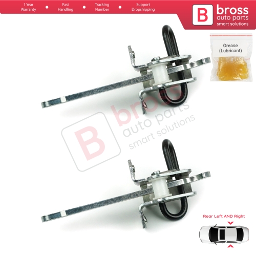 2 Pieces Rear Door Hinge Brake Stop Check Strap Limiter for BMW 5 Series E39 1995-2004 4/5-Door 51218159256 