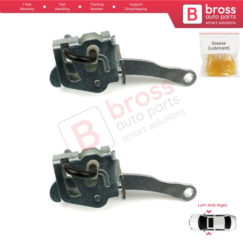 2 Pieces Door Hinge Brake Stop Check Strap Limiter 51218161782 for BMW 3 E36 Coupe Convertible
