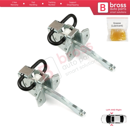 2 Pieces Door Hinge Brake Stop Check Strap Limiter 51218161782 for BMW 3 E36 Coupe Convertible
