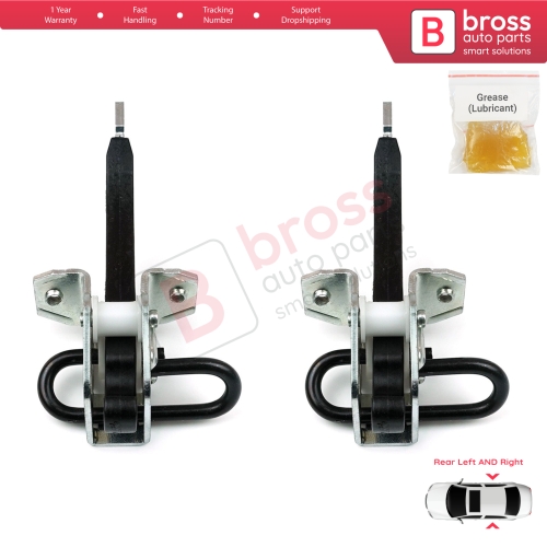 2 Pieces Rear Door Hinge Brake Stop Check Strap Limiter for BMW 7 Series E38 Sedan 1994-2001 51228234605 