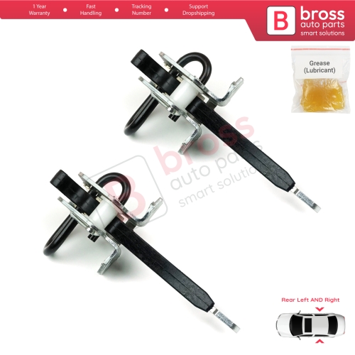 2 Pieces Rear Door Hinge Brake Stop Check Strap Limiter for BMW 7 Series E38 Sedan 1994-2001 51228234605 