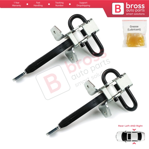 2 Pieces Rear Door Hinge Brake Stop Check Strap Limiter for BMW 7 Series E38 Sedan 1994-2001 51228234605 