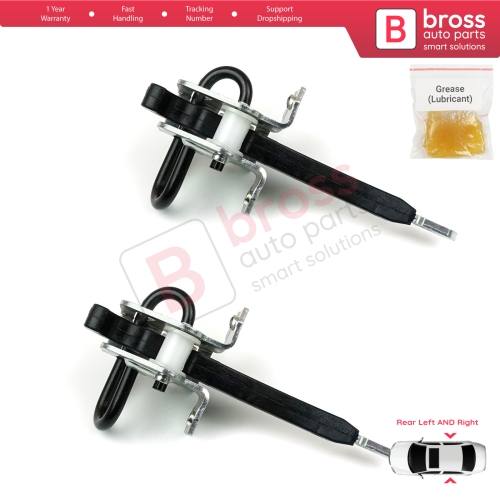 2 Pieces Rear Door Hinge Brake Stop Check Strap Limiter for BMW 7 Series E38 Sedan 1994-2001 51228234605 
