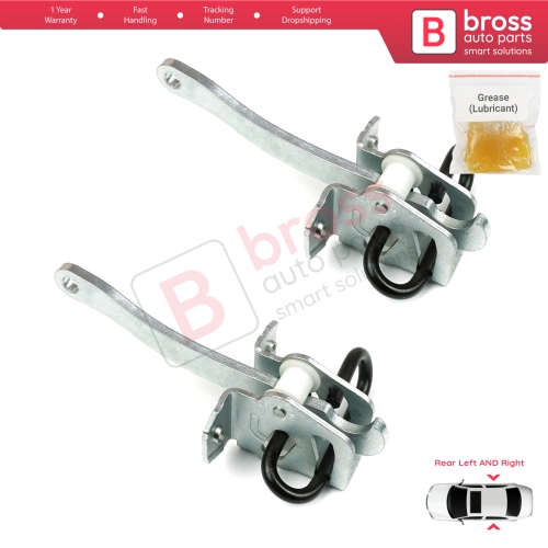2 Pieces Rear Door Hinge Brake Stop Check Strap Limiter for BMW 7 Series E38 1994-2001 51228171672