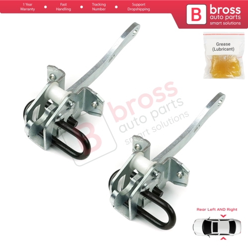 2 Pieces Rear Door Hinge Brake Stop Check Strap Limiter for BMW 7 Series E38 1994-2001 51228171672