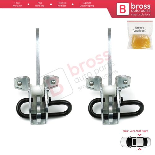 2 Pieces Rear Door Hinge Brake Stop Check Strap Limiter for BMW 7 Series E38 1994-2001 51228171672
