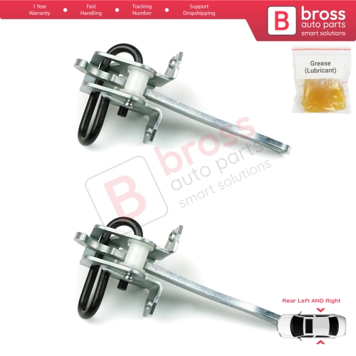 2 Pieces Rear Door Hinge Brake Stop Check Strap Limiter for BMW 7 Series E38 1994-2001 51228171672