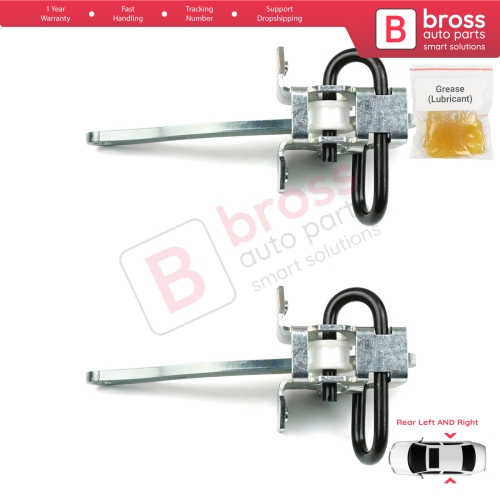 2 Pieces Rear Door Hinge Brake Stop Check Strap Limiter for BMW 7 Series E38 1994-2001 51228171672
