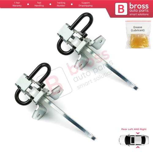 2 Pieces Rear Door Hinge Brake Stop Check Strap Limiter for BMW 7 Series E38 1994-2001 51228171672