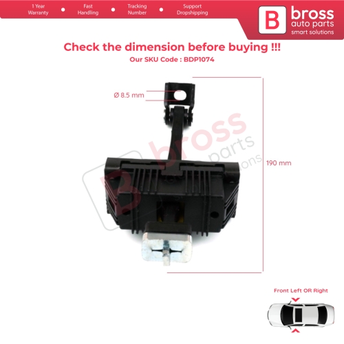 2 Pieces Front Door Hinge Brake Stop Check Strap Limiter for BMW X5 E70 X6 E71 72 51217141024
