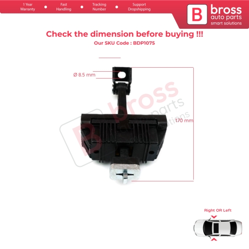2 Pieces Door Hinge Brake Stop Check Strap Limiter for BMW 3 E46 Coupe Convertible 2000-2006 Facelift 51217141024