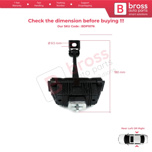 2 Pieces Rear Door Hinge Brake Stop Check Strap Limiter for BMW X5 E53 1999-2006 5122840256