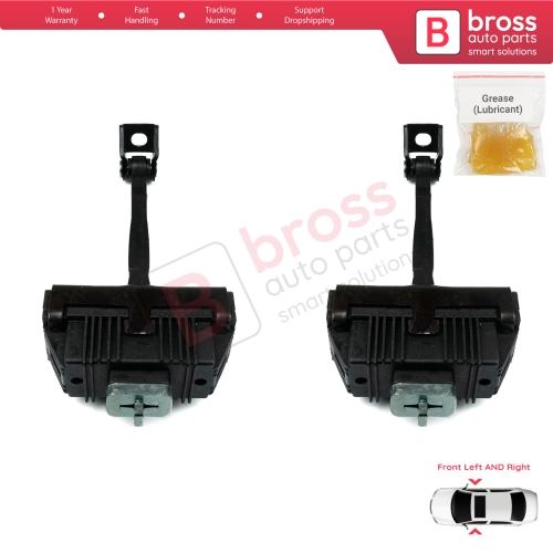 2 Pieces Front Door Hinge Brake Stop Check Strap Limiter for BMW 5 Series E60 E61 2001-2010 4/5-Door 51217176804