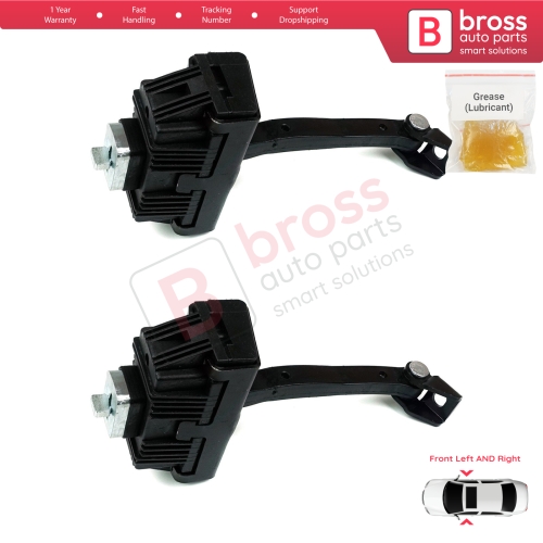 2 Pieces Front Door Hinge Brake Stop Check Strap Limiter for BMW 5 Series E60 E61 2001-2010 4/5-Door 51217176804