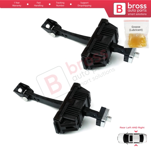 2 Pieces Rear Door Hinge Brake Stop Check Strap Limiter for BMW 5 Series E60 E61 2001-2010 4/5-Door 51227176805