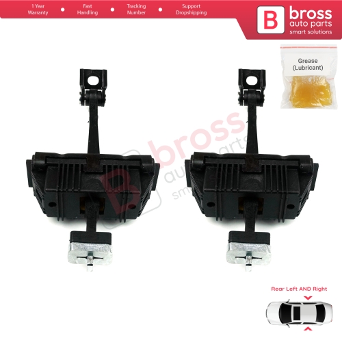 2 Pieces Rear Door Hinge Brake Stop Check Strap Limiter for BMW 5 Series E60 E61 2001-2010 4/5-Door 51227176805