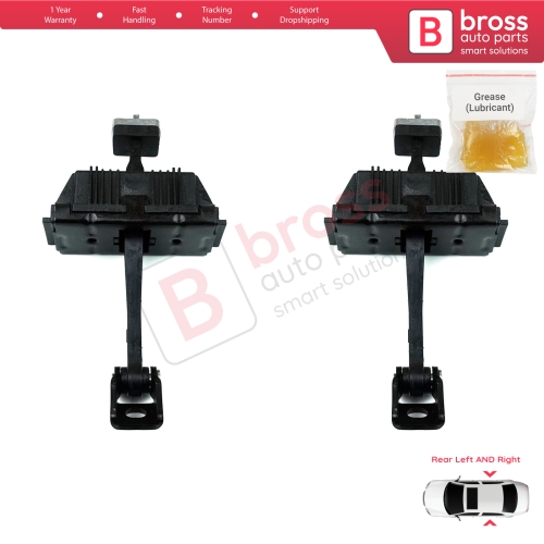 2 Pieces Rear Door Hinge Brake Stop Check Strap Limiter for BMW 5 Series E60 E61 2001-2010 4/5-Door 51227176805